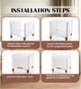 White Foldable Cabinet With Sliding Door Step 3 ( Transparent Door )