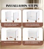 White Foldable Cabinet With Sliding Door Step 4 ( Transparent Door )