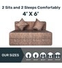 Foldable (72x48) 2 Seater Queen Size 7 inches Foam Sofa Cum Foldable Mattress