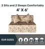 Foldable (72x48) 2 Seater Queen Size 7 inches Foam Sofa Cum Foldable Mattress