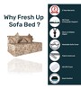 Foldable (72x48) 2 Seater Queen Size 7 inches Foam Sofa Cum Foldable Mattress