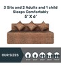 Foldable 3 Seater 7 inches Queen Size Foam Sofa Cum Foldable Mattress