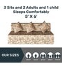 Foldable (72x60) 3 Seater Queen Size 7 inches Foam Sofa Cum Foldable Mattress