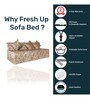 Foldable (72x60) 3 Seater Queen Size 7 inches Foam Sofa Cum Foldable Mattress