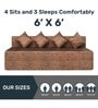 Foldable 4 Seater King Size 7 inches Foam Sofa Cum Foldable Mattress