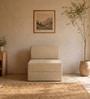 Foldable 7 Inches HR Foam (75x30) Single Size Sofa Cum Mattress in Beige Colour