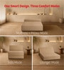 Foldable 7 Inches HR Foam (75x30) Single Size Sofa Cum Mattress in Beige Colour