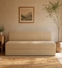 Foldable 7 Inches HR Foam (75x60) Queen Size Sofa Cum Mattress in Beige Colour