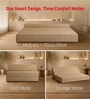 Foldable 7 Inches HR Foam (75x60) Queen Size Sofa Cum Mattress in Beige Colour