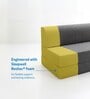 Foldable 7 Inches Resitec Foam (75x30) Single Size Sofa Cum Mattress in Grey Colour