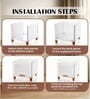 White Foldable Cabinet With Sliding Door 1 Step
