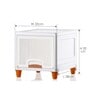 White Foldable Cabinet With Sliding Door 1 Step