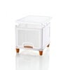 White Foldable Cabinet With Sliding Door 1 Step