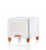 White Foldable Cabinet With Sliding Door 1 Step