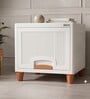 White Foldable Cabinet With Sliding Door 1 Step