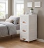 White Foldable Cabinet With Sliding Door 3 Step