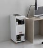 White Foldable Cabinet With Sliding Door 3 Step