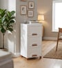 White Foldable Cabinet With Sliding Door 3 Step