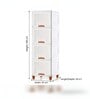 White Foldable Cabinet With Sliding Door 4 Step