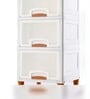 White Foldable Cabinet With Sliding Door 5 Step