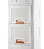 White Foldable Cabinet With Sliding Door 6 Step