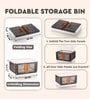 White Foldable Double Door Cupboard With Door & Wheels 2 Layer