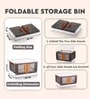 White Foldable Double Door Cupboard With Door & Wheels 3 Layer