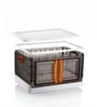 White Foldable Double Door Cupboard With Door & Wheels 4 Layer