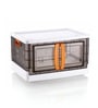 White Foldable Double Door Cupboard With Door & Wheels 6 Layer