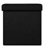 Foldable Collapsible Ottoman Storage Box Cum Stool In Black Colour