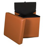 Foldable Ottoman with Storage in Camel Brown Colour