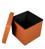 Foldable Ottoman with Storage in Camel Brown Colour
