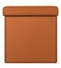 Foldable Ottoman with Storage in Camel Brown Colour