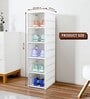 White Foldable Shoe Rack Stackable Shoe Organizer 5 Layer