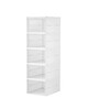 White Foldable Shoe Rack Stackable Shoe Organizer 5 Layer