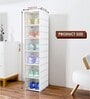 White Foldable Shoe Rack Stackable Shoe Organizer 6 Layer