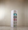 White Foldable Shoe Rack Stackable Shoe Organizer 6 Layer