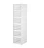 White Foldable Shoe Rack Stackable Shoe Organizer 6 Layer