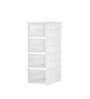White Foldable Shoes Rack Stackable Shoe Organizer 4 Layer
