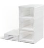 White Foldable Shoes Rack Stackable Shoe Organizer 3 Layer