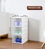 White Foldable Shoes Rack Stackable Shoe Organizer 3 Layer