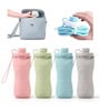 Foldable Silicone Water Bottle 610ml for Travel Gym Cycling and Sports