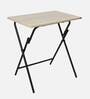Foldable Study Table in Light Acacia Finish