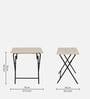 Foldable Study Table in Light Acacia Finish