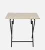 Foldable Study Table in Light Acasia Finish