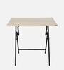 Foldable Study Table in Light Acasia Finish