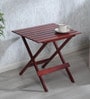 Gale Solid Wood Outdoor Coffee Table in Brown Finish