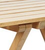 Gale Solid Wood Outdoor Coffee Table in Natural Finish Gale Solid Wood Outdoor Coffee Table in Natural Finish
