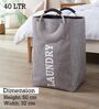 Grey Folding Laundry Bag 40 LTR