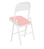 Folding Metal Chair in Pink & White Colour